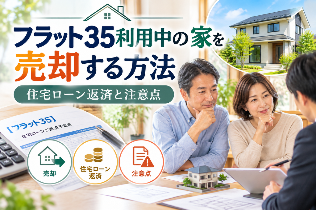 フラット35利用中の家を売却する方法｜住宅ローン返済と注意点