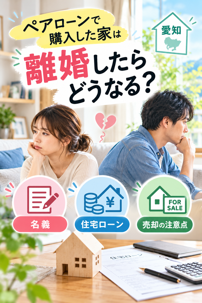 ペアローンで購入した家は離婚したらどうなる？名義・住宅ローン・売却の注意点【愛知】