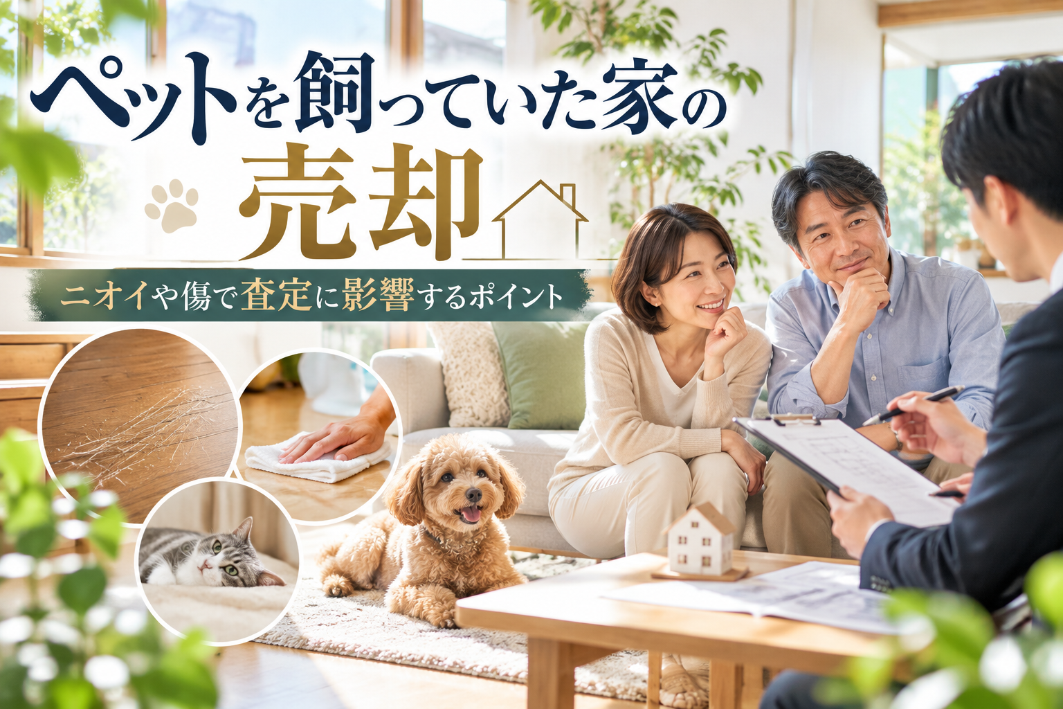ペットを飼っていた家の売却｜ニオイや傷で査定に影響するポイント