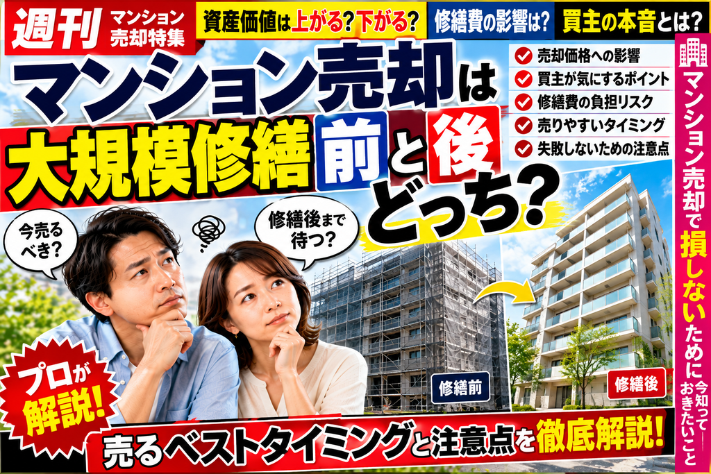 マンション売却は大規模修繕前と後どっち？売るタイミングと注意点