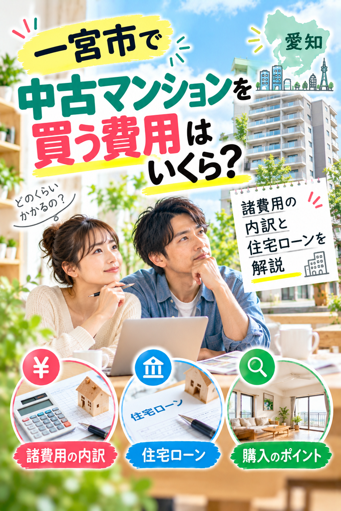 一宮市で中古マンションを買う費用はいくら？諸費用の内訳と住宅ローンを解説