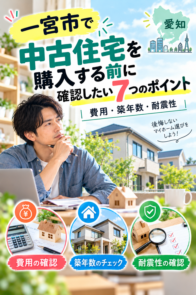 一宮市で中古住宅を購入する前に確認したい7つのポイント｜費用・築年数・耐震性