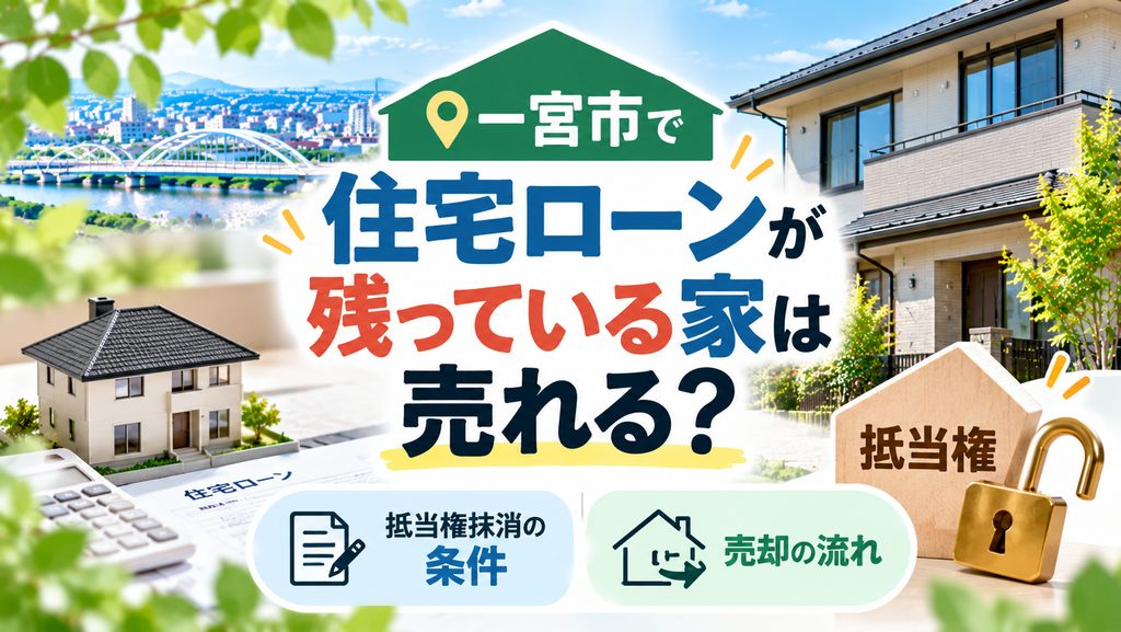 一宮市で住宅ローンが残っている家は売れる？抵当権抹消の条件と売却の流れ