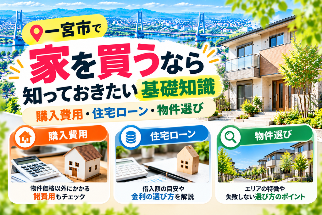 一宮市で家を買うなら知っておきたい基礎知識｜購入費用・住宅ローン・物件選び