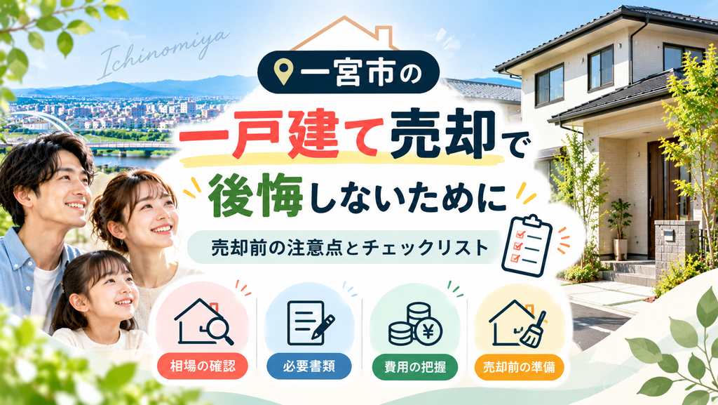 一宮市の一戸建て売却で後悔しないために｜売却前の注意点とチェックリスト