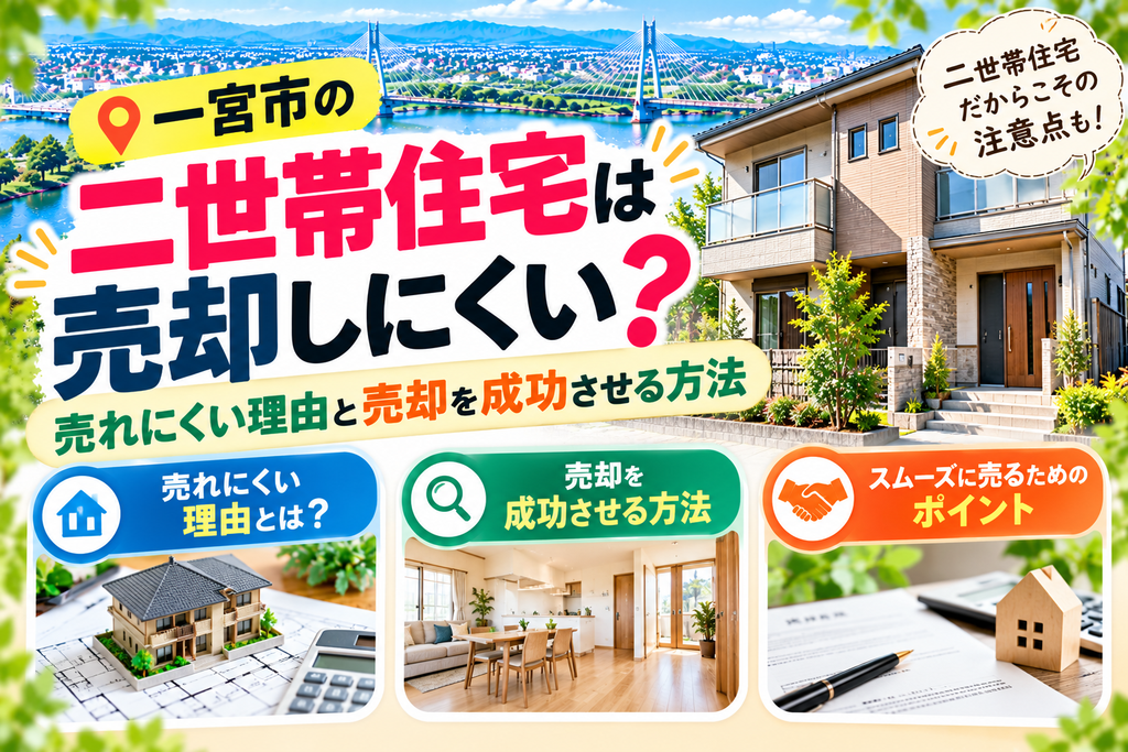 一宮市の二世帯住宅は売却しにくい？売れにくい理由と売却を成功させる方法