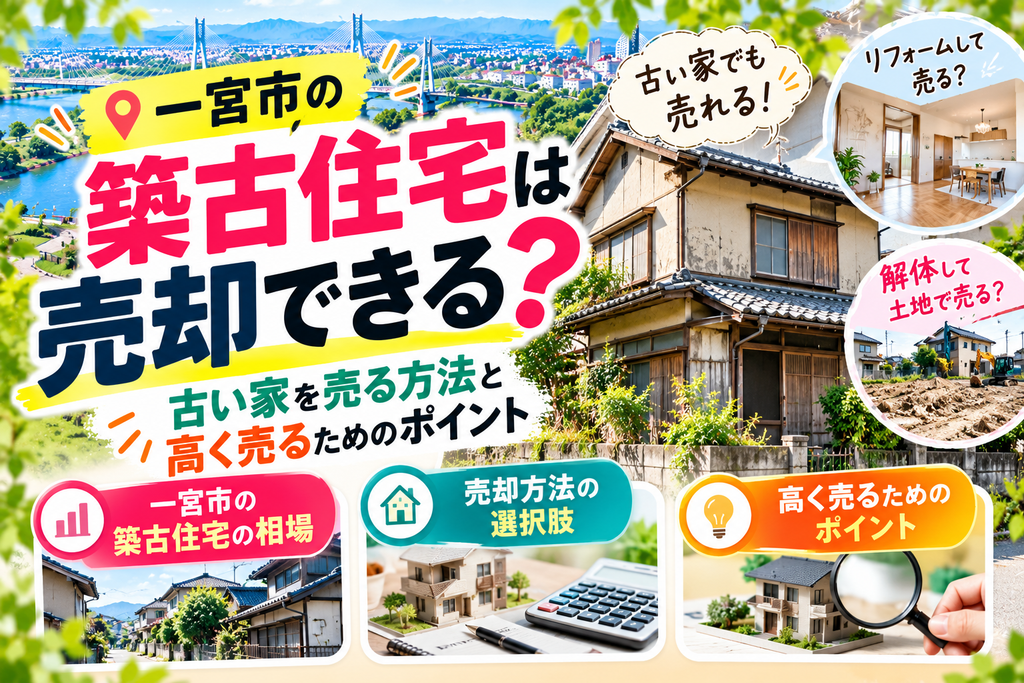 一宮市の築古住宅は売却できる？古い家を売る方法と高く売るためのポイント