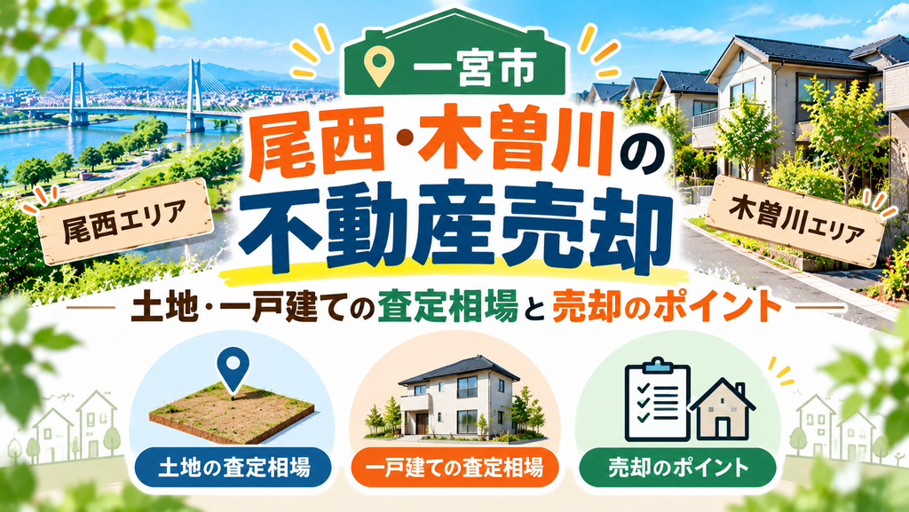 一宮市尾西・木曽川の不動産売却｜土地・一戸建ての査定相場と売却のポイント