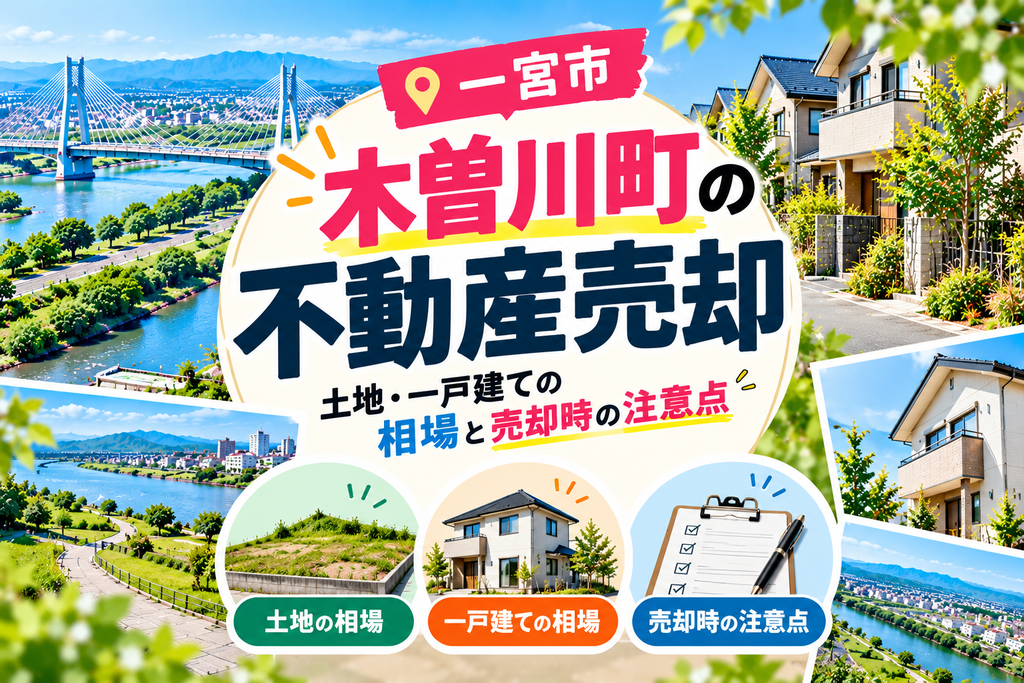 一宮市木曽川町の不動産売却｜土地・一戸建ての相場と売却時の注意点