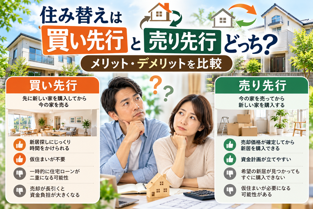 住み替えは買い先行と売り先行どっち？メリット・デメリットを比較
画像