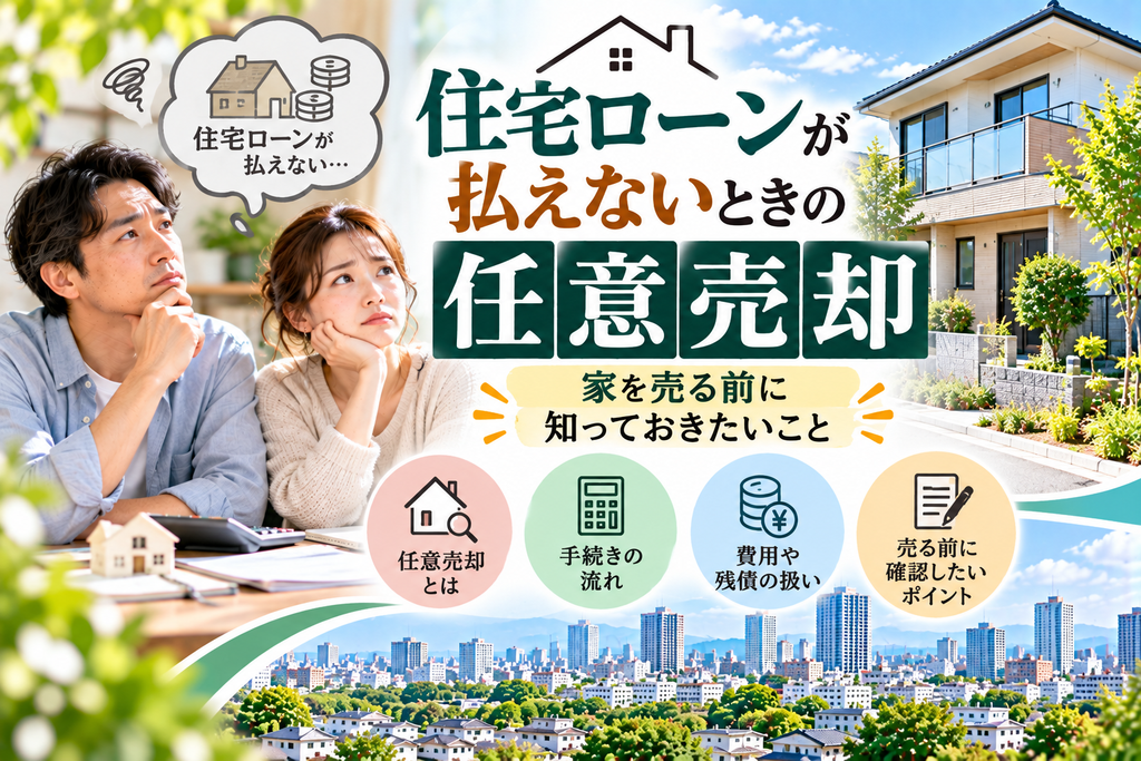 住宅ローンが払えないときの任意売却｜家を売る前に知っておきたいこと