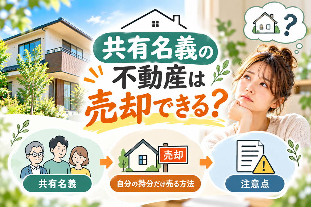 共有名義の不動産は売却できる？自分の持分だけ売る方法と注意点