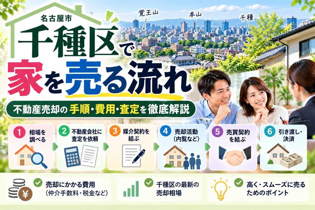 千種区で家を売る流れ｜不動産売却の手順・費用・査定を徹底解説