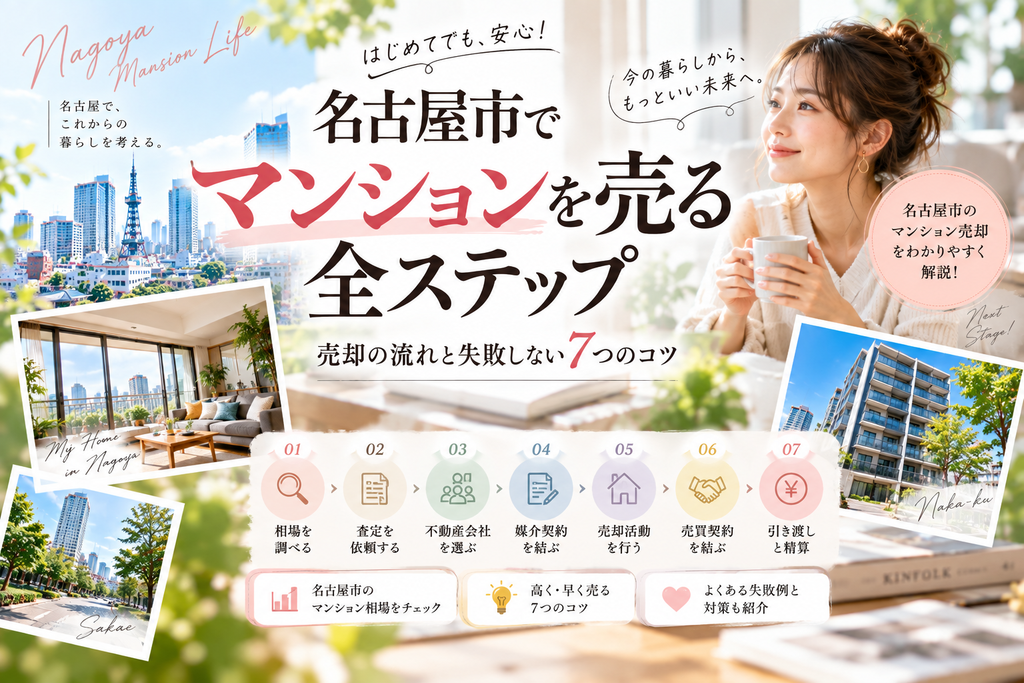 名古屋市でマンションを売る全ステップ|売却の流れと失敗しない7つのコツ