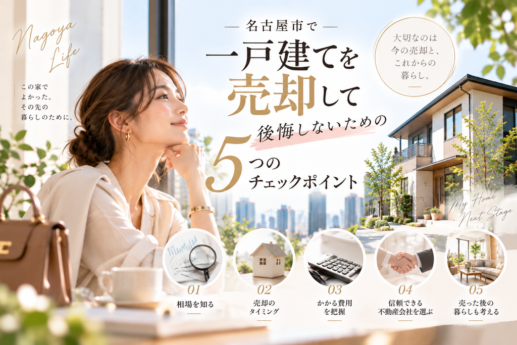 名古屋市で一戸建てを売却して後悔しないための5つのチェックポイント