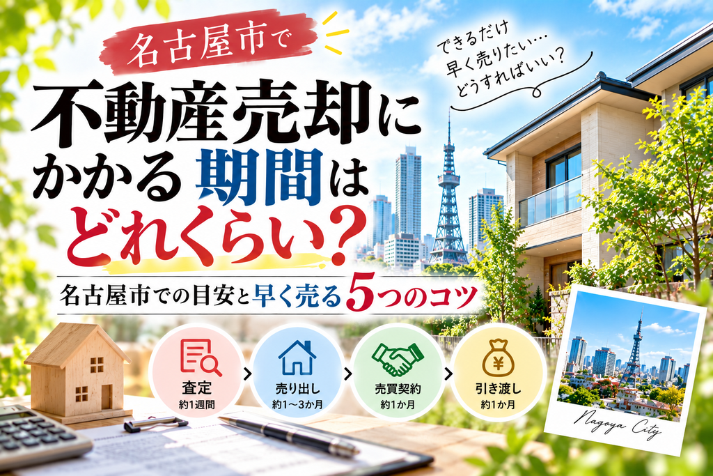 不動産売却にかかる期間はどれくらい?名古屋市での目安と早く売る5つのコツ