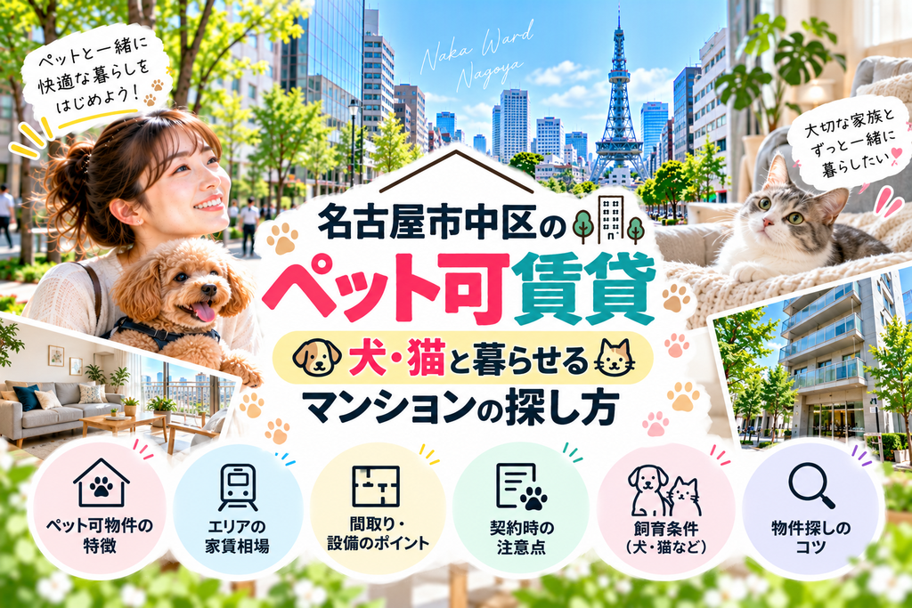 名古屋市中区のペット可賃貸｜犬・猫と暮らせるマンションの探し方