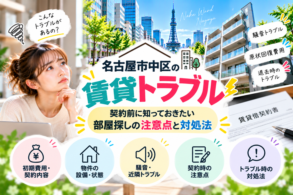 名古屋市中区の賃貸トラブル｜契約前に知っておきたい部屋探しの注意点と対処法