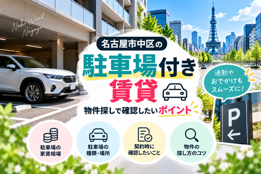 名古屋市中区の駐車場付き賃貸｜物件探しで確認したいポイント