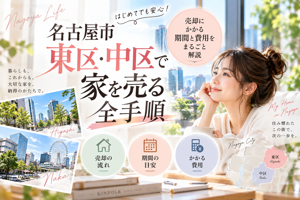名古屋市東区・中区で家を売る全手順|売却にかかる期間と費用をまるごと解説