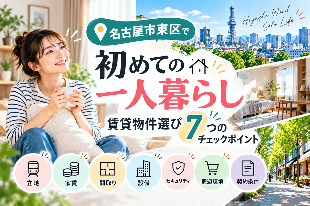 名古屋市東区で初めての一人暮らし｜賃貸物件選び7つのチェックポイント