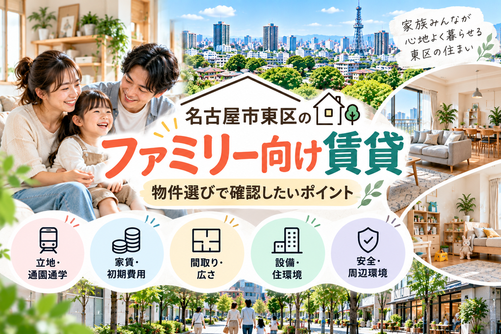 名古屋市東区のファミリー向け賃貸｜物件選びで確認したいポイント