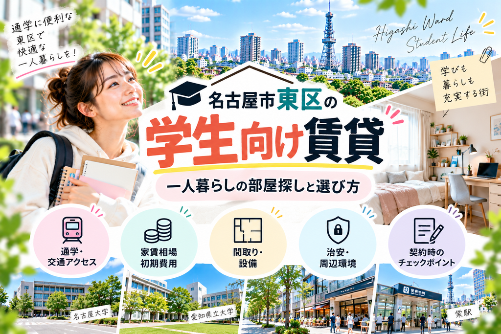 名古屋市東区の学生向け賃貸｜一人暮らしの部屋探しと選び方