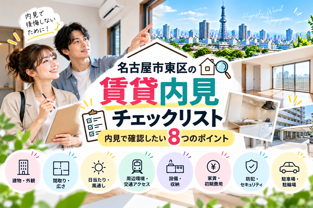 名古屋市東区の賃貸内見チェックリスト｜内見で確認したい8つのポイント