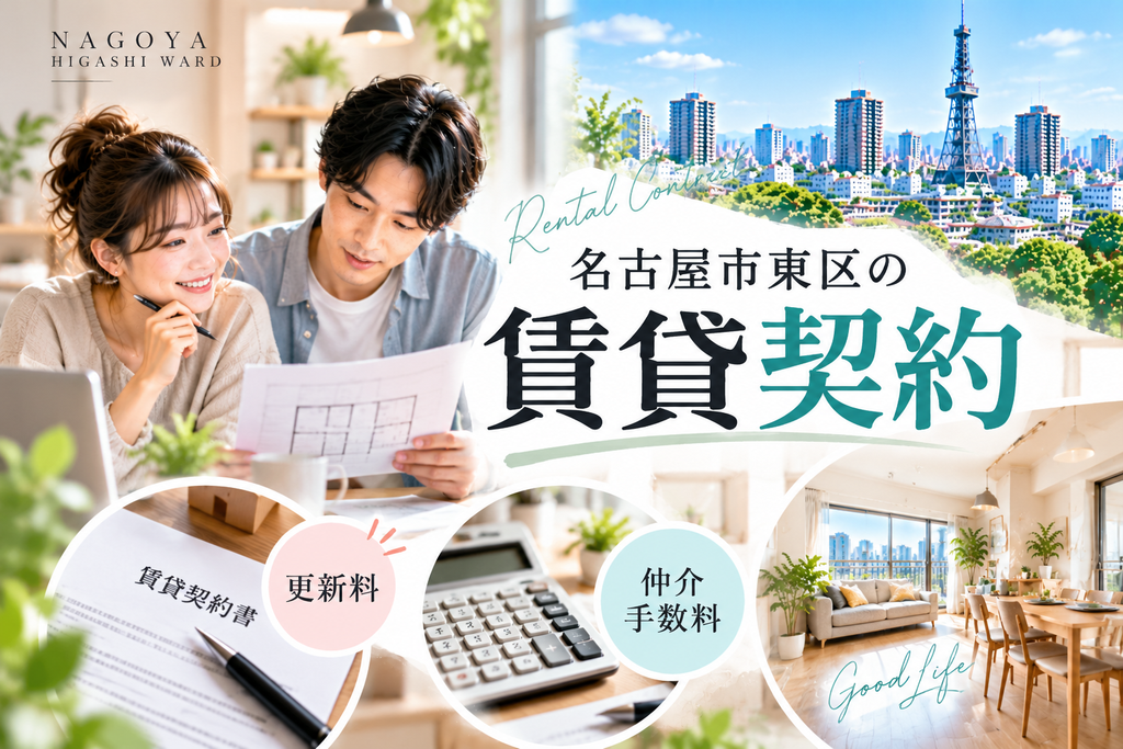 名古屋市東区の賃貸契約｜更新料・仲介手数料など知っておきたい費用