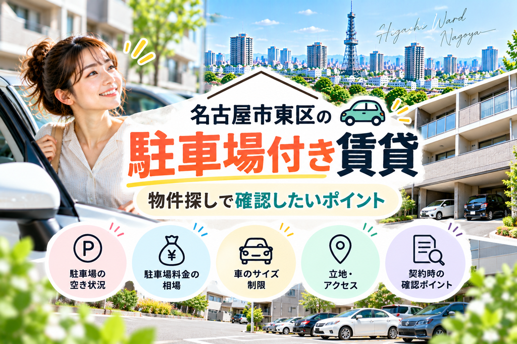 名古屋市東区の駐車場付き賃貸｜物件探しで確認したいポイント