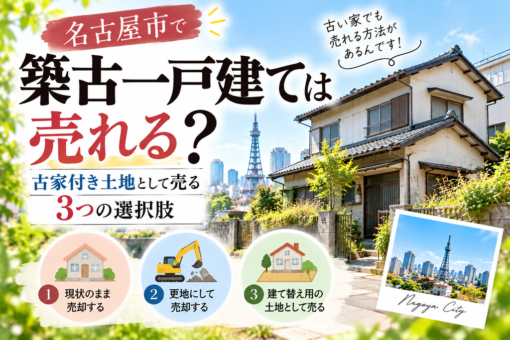 名古屋市で築古一戸建ては売れる?古家付き土地として売る3つの選択肢