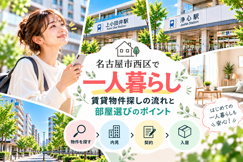 名古屋市西区で一人暮らし｜賃貸物件探しの流れと部屋選びのポイント