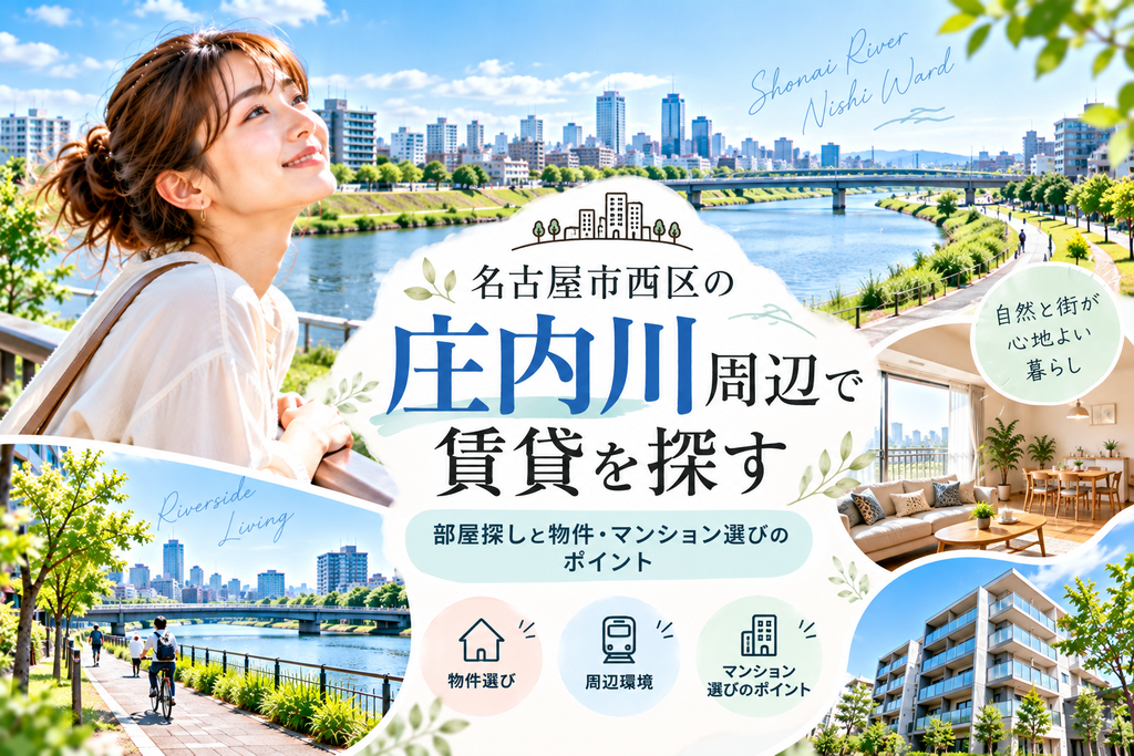 名古屋市西区の庄内川周辺で賃貸を探す｜部屋探しと物件・マンション選びのポイント