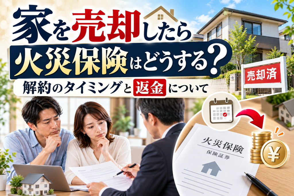 家を売却したら火災保険はどうする？解約のタイミングと返金について