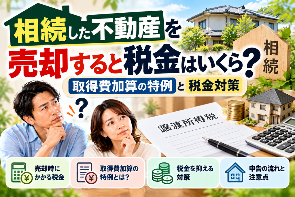 相続した不動産を売却すると税金はいくら？取得費加算の特例と税金対策