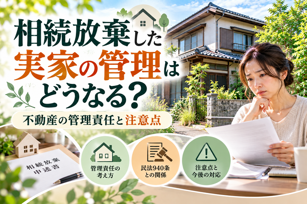 相続放棄した実家の管理はどうなる？不動産の管理責任と注意点
